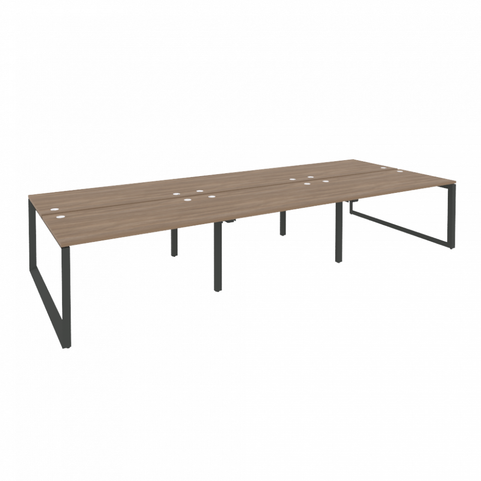 Onix Рабочая станция на О-образном м/к O.MO-D.RS-6.3.8 Дуб Аризона/Металл Антрацит 4140*1635*750