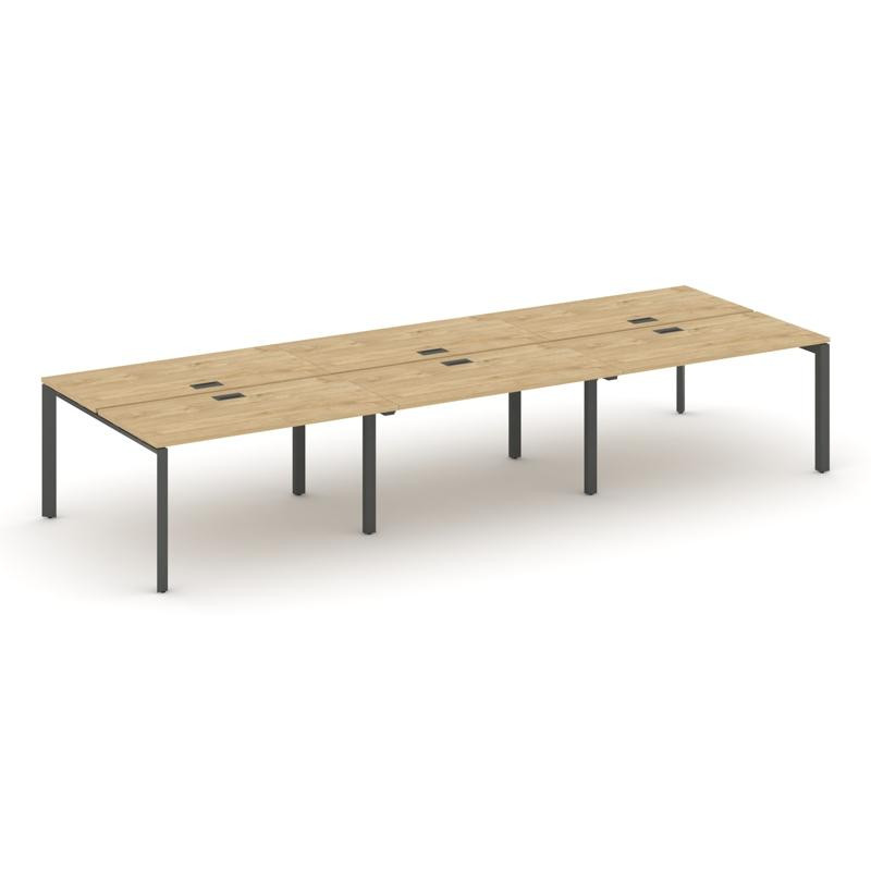 Style Project Рабочая станция двухсторонняя SN-59P.DRS-082 Тиквуд Светлый/Металл Антрацит/Черный Заг