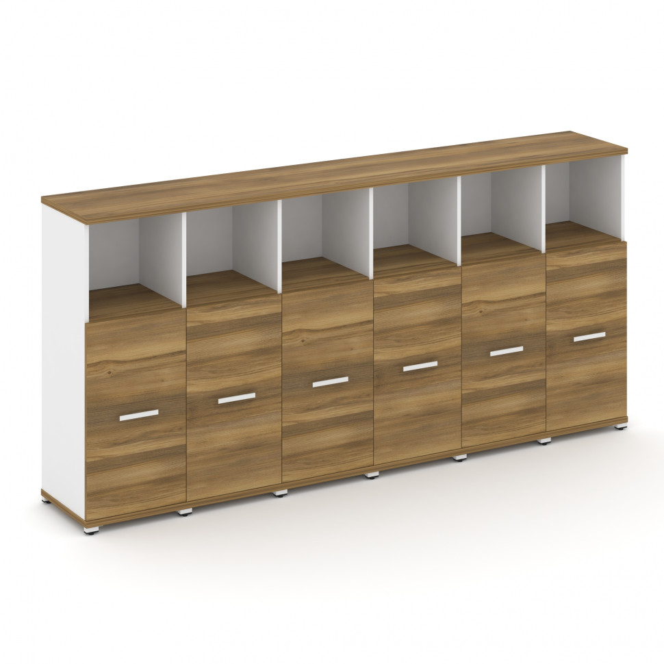 Concept Шкаф 6 узких секций, 3 ниши CN.STU-363 W Сандал Янтарный/Белый Бриллиант/Металл Белый 2500*4 Concept Шкаф 6 узких секций, 3 ниши CN.STU-363 W Сандал Янтарный/Белый Бриллиант/Металл Белый 2500*4