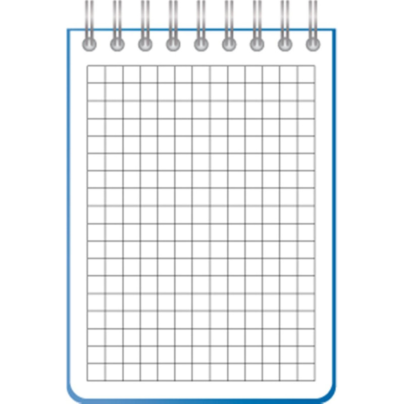 Блокнот Комус Русская серия,А7,50л,евроспираль,синий, клетка,