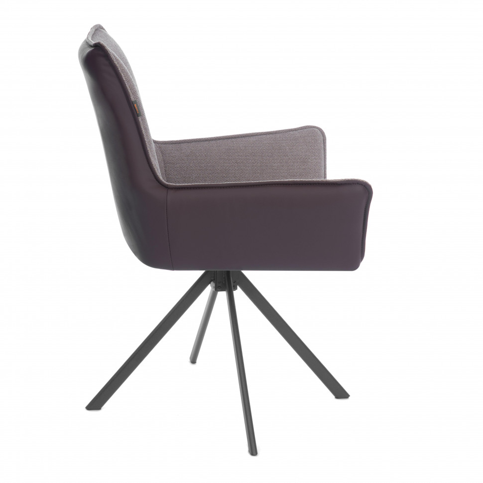 Кресло Murano/Мурано опора 360, велюр/букле (HYP)/Экокожа, бежевый/коричневый