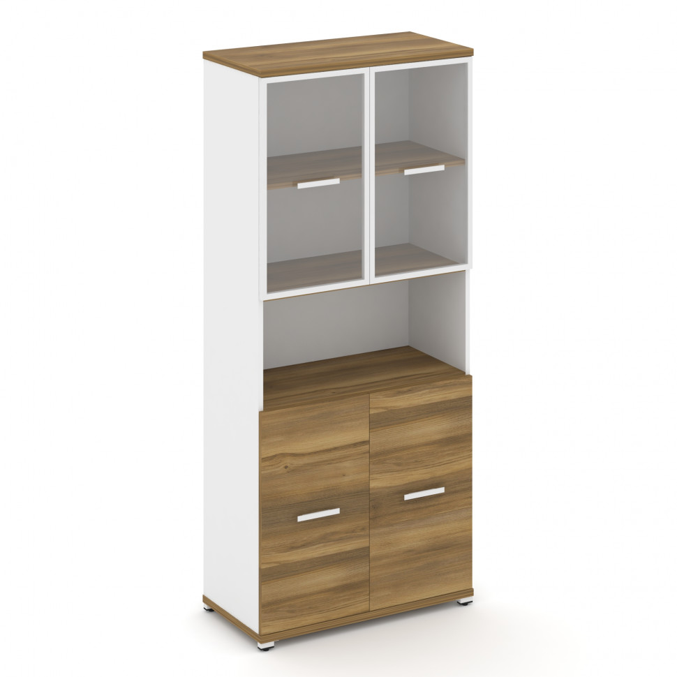 Concept Шкаф 1 широкая секция, 5 ниш CN.STS-513 RPW W Сандал Янтарный/Белый Бриллиант/Металл Белый/П