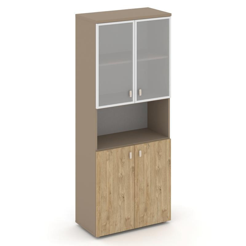 Estetica Шкаф высокий широкий ES.ST-1.4R Латте/Тиквуд Светлый/Сатин матовый 800*420*1977 Estetica Шкаф высокий широкий ES.ST-1.4R Латте/Тиквуд Светлый/Сатин матовый 800*420*1977