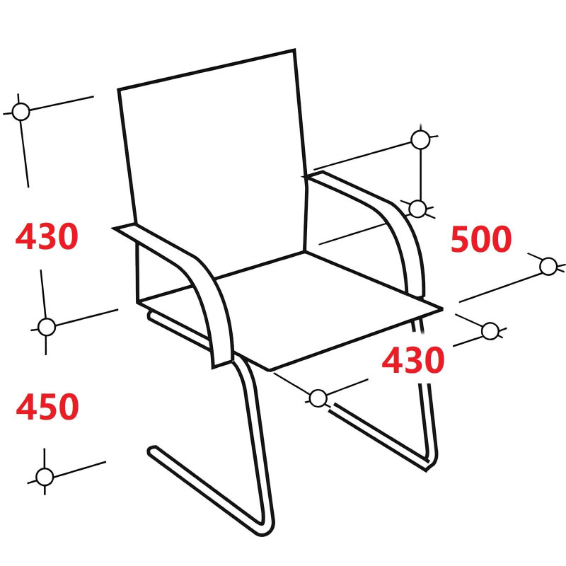 Стул BN_TQ_Стул Echair-805 VP кожзам черный, хром