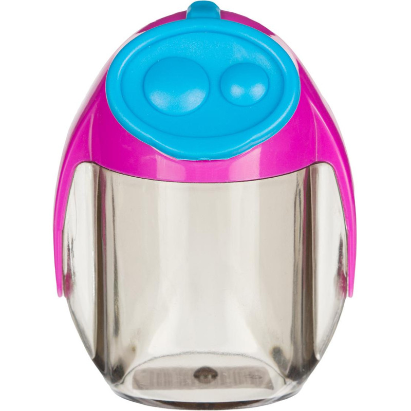 Точилка KORES MIGOO с контейнером, 2 отверстия, ассорти