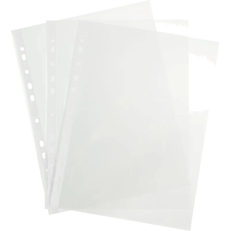 Файл-вкладыш А4 40мкм Элементари S, 100шт/уп, с перфор, гладкий,б/бел лен