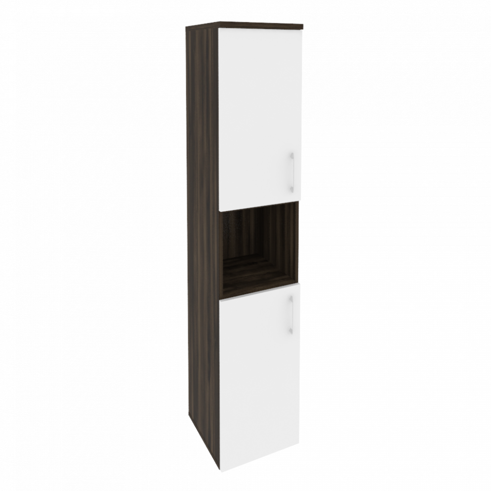 Onix Шкаф высокий узкий левый O.SU-1.5 (L) Дуб Мали/Белый Бриллиант 400*420*1977