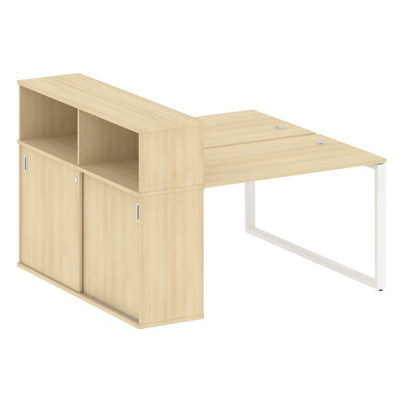 Metal System Рабочая станция с шкафом-купе на О-образном м/к БО.РС-СШК-2.2 Т Акация Лорка/Металл Бел Metal System Рабочая станция с шкафом-купе на О-образном м/к БО.РС-СШК-2.2 Т Акация Лорка/Металл Бел