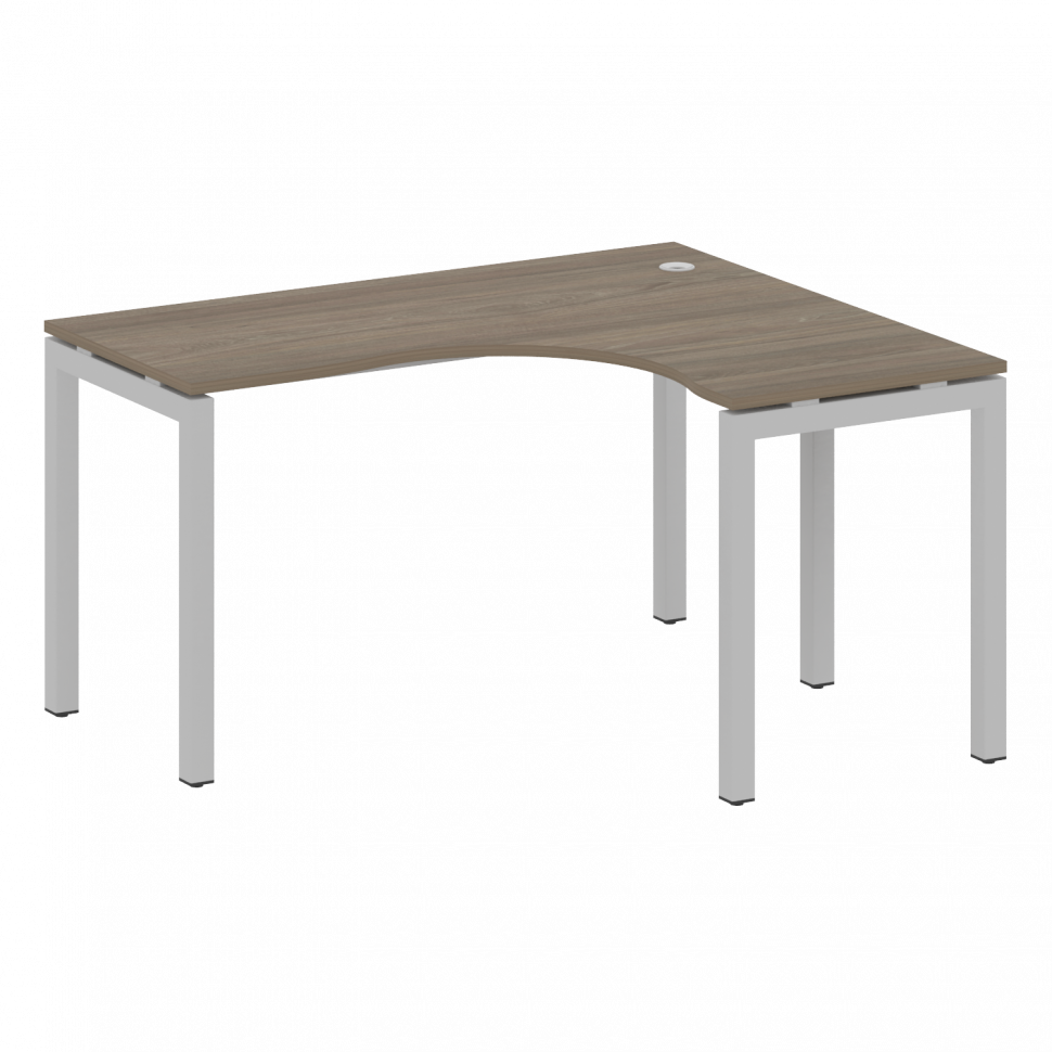 Metal System Quattro Стол криволинейный правый на П-образном м/к 50БП.СА-3 (R) Вяз Благородный/Метал