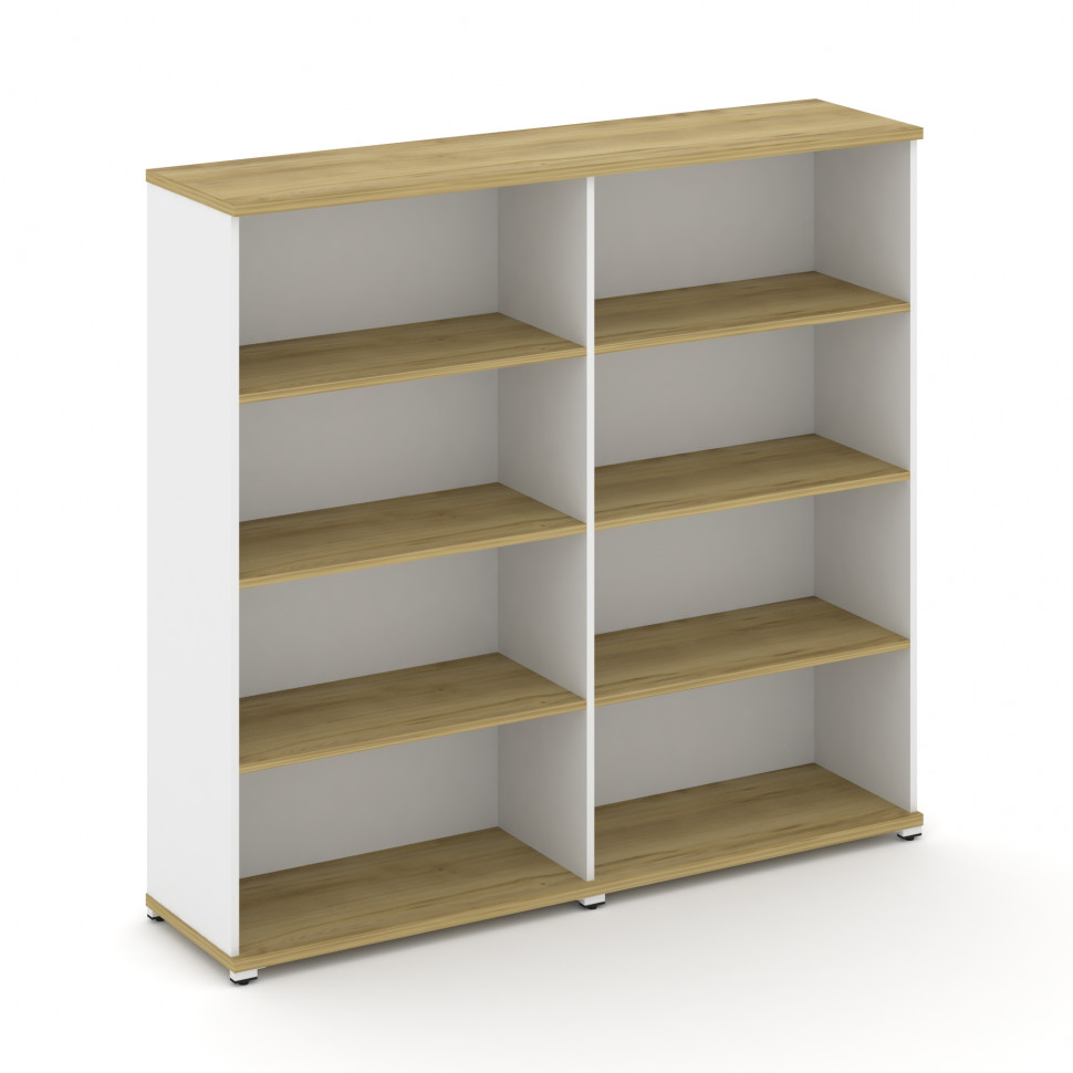 Concept Стеллаж 2 широкие секции, 4 ниши CN.STS-420 Дуб Винченцо/Белый Бриллиант/Металл Белый 1668*4 Concept Стеллаж 2 широкие секции, 4 ниши CN.STS-420 Дуб Винченцо/Белый Бриллиант/Металл Белый 1668*4