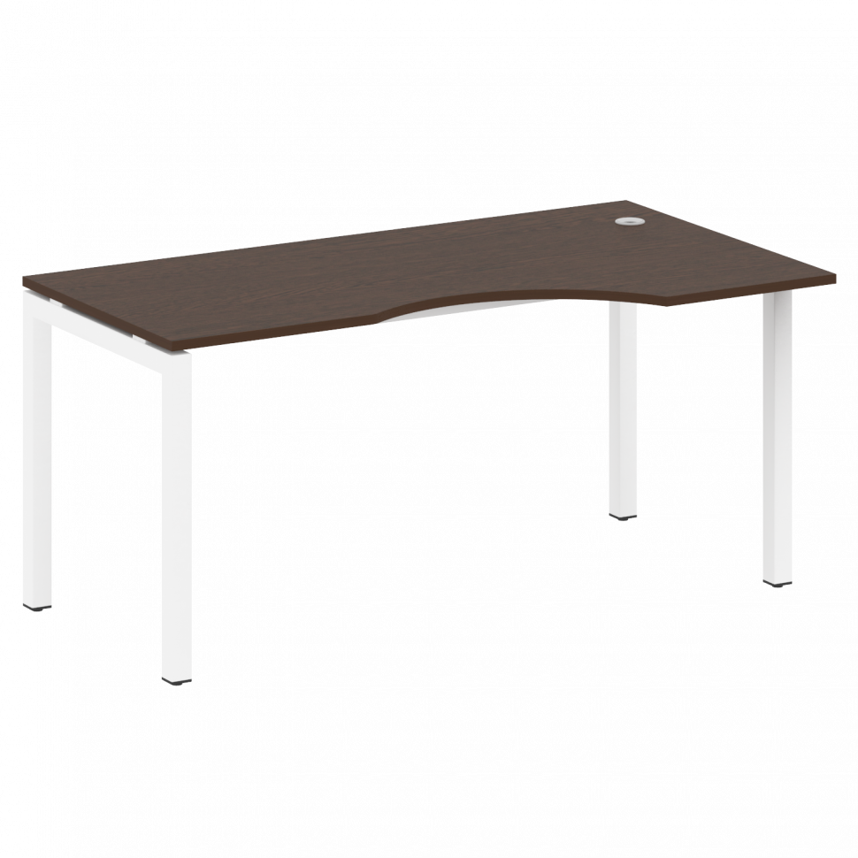 Metal System Quattro Стол криволинейный правый на П-образном м/к 50БП.СА-1 (R) Венге Цаво/Металл Бел