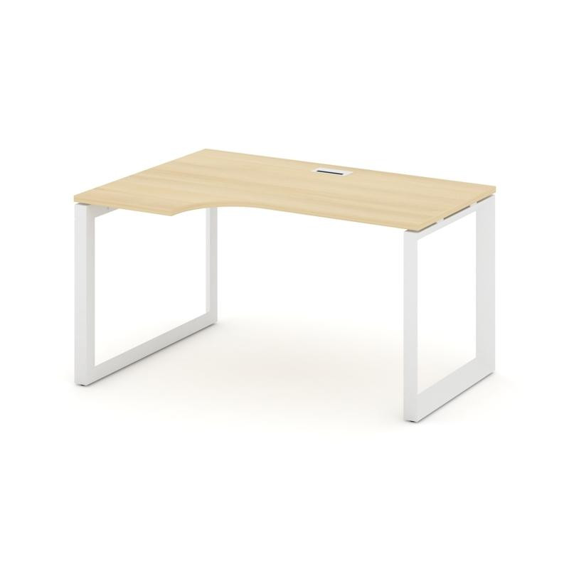 Style Project Стол рабочий эргономичный SN-59O.SPA-022(L) Акация Лорка/Металл Белый/Белый Заглушка 1