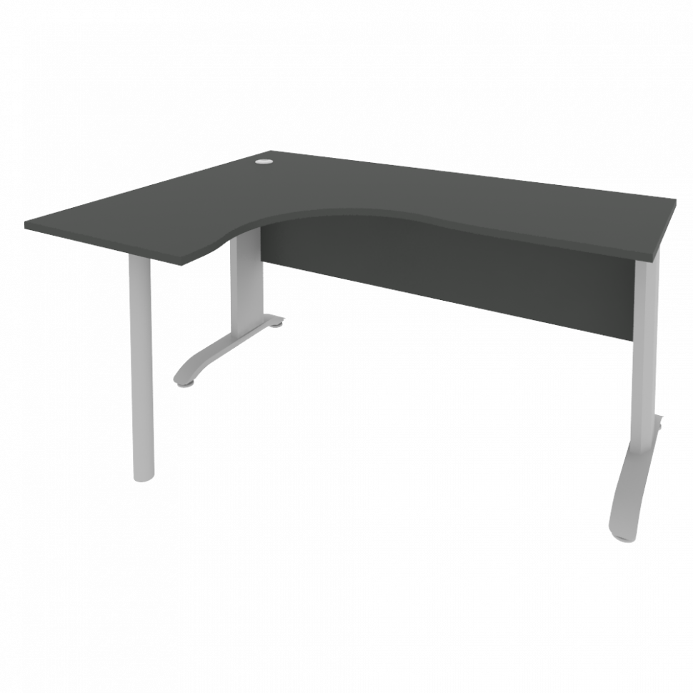 Riva Metal-L Стол криволинейный левый ПЛ.СА-4 (L) Антрацит/Металл Серый 1600*1200*750 Riva Metal-L Стол криволинейный левый ПЛ.СА-4 (L) Антрацит/Металл Серый 1600*1200*750