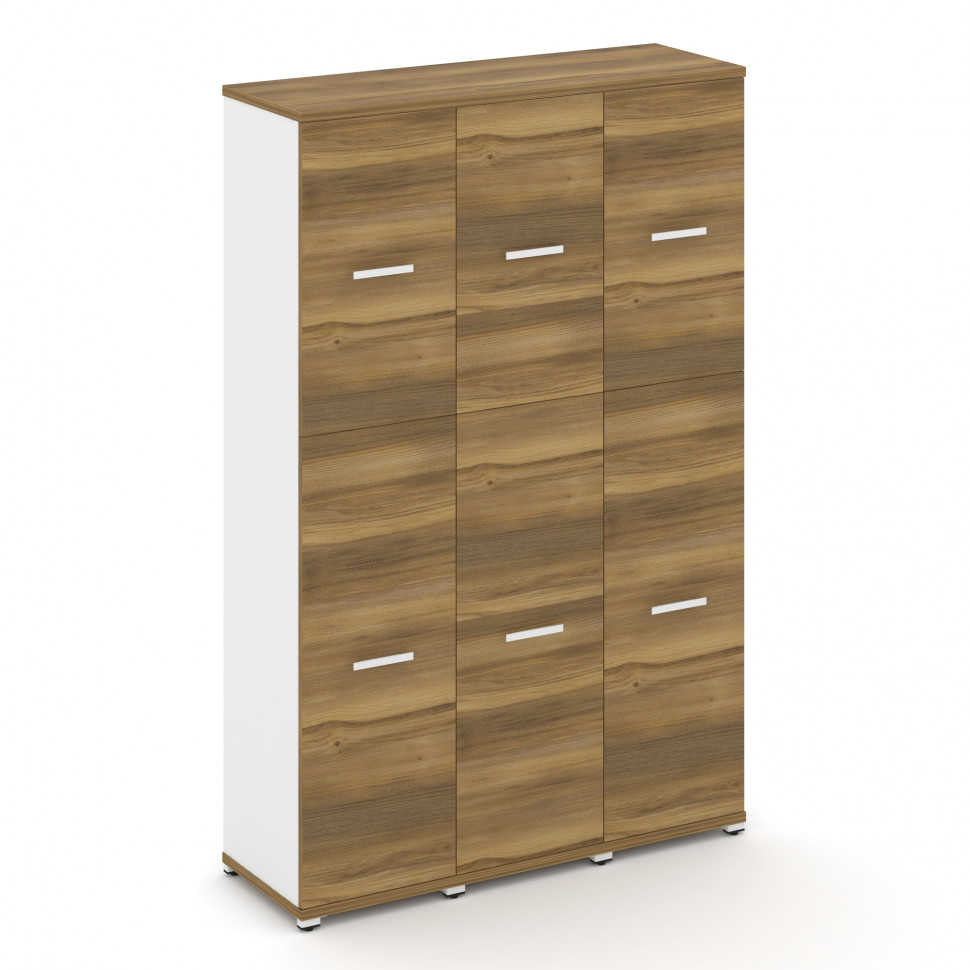 Concept Шкаф 3 узкие секции, 5 ниш CN.STU-535 W Сандал Янтарный/Белый Бриллиант/Металл Белый 1252*42