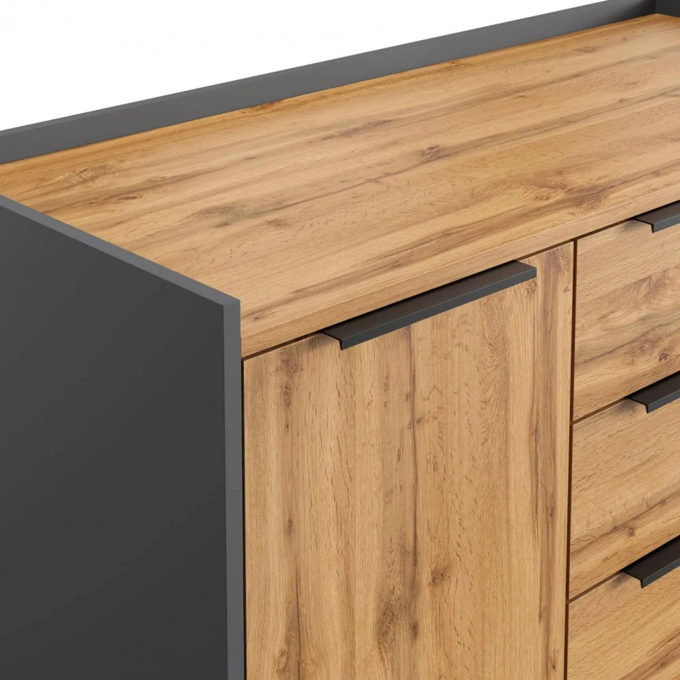 Тумба выкатн. К-Loft Director 241T006 1170x500x635 дуб натуральн/графит