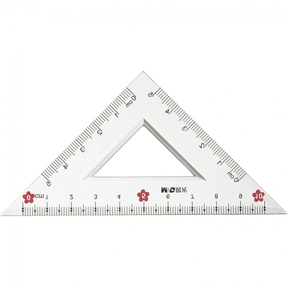 Набор чертежный M&G Sakura Rain (линейка, транспортир, 2 треугольника)