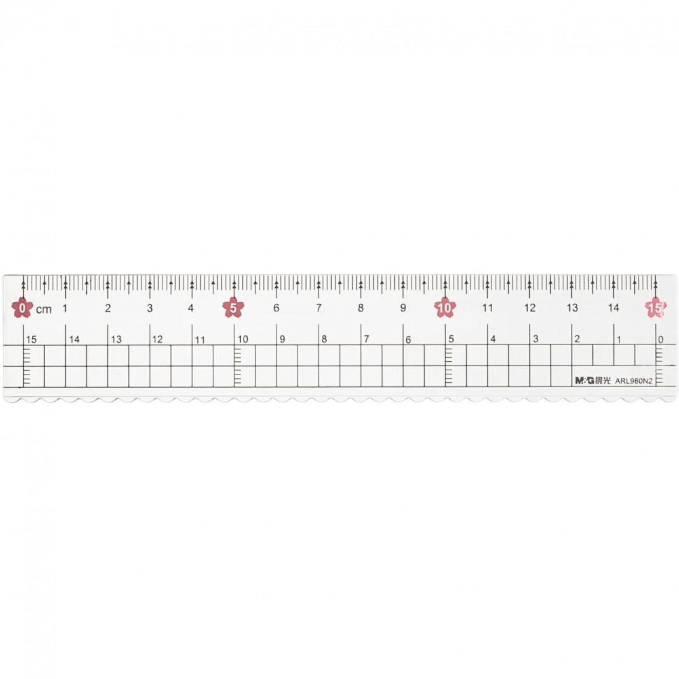 Набор чертежный M&G Sakura Rain (линейка, транспортир, 2 треугольника)