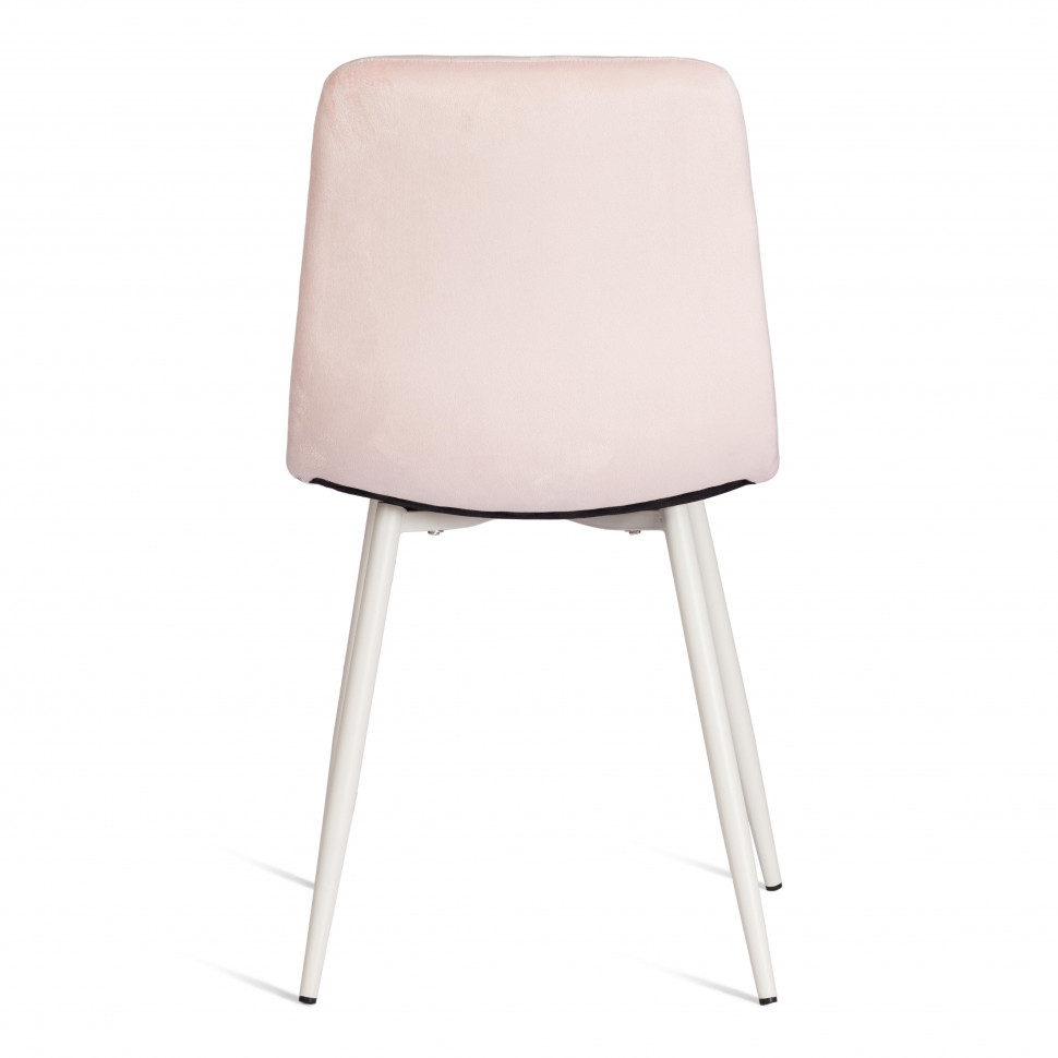 Стул CHILLY (mod. 7094-1) вельвет/металл, 44,5х52,5х86 см, pink (розовый) HLR39 / белый