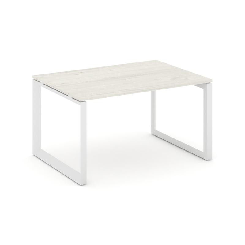 Style Project Стол переговорный SN-59O.SPRG-001.3 Дуб Наварра/Металл Белый 980*980*750