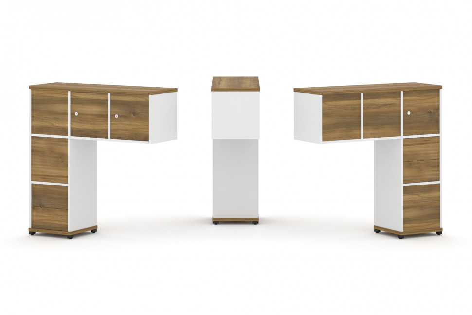 Concept Надставка низкая CN.DNN-005 Сандал Янтарный/Белый Бриллиант/Металл Черный 1099*365*1130