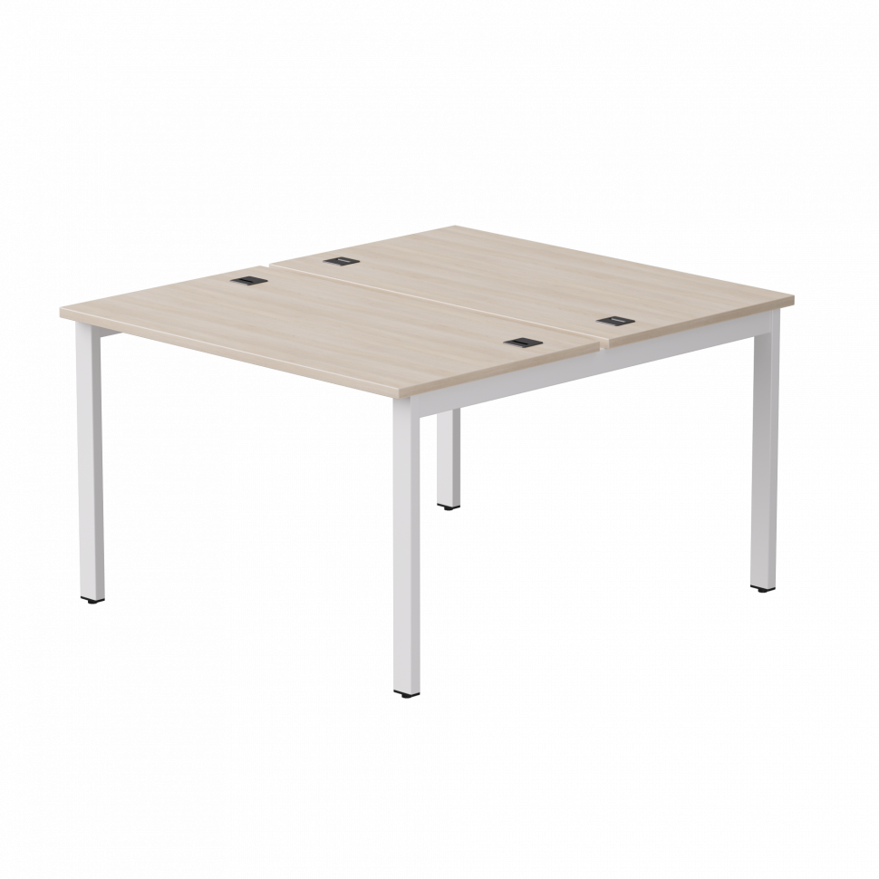 Бенч-система на 2 места Everprof EVO (ЭВО) на металлокаркасе 1180х670(1370)x755 Дуб Соната/Белый