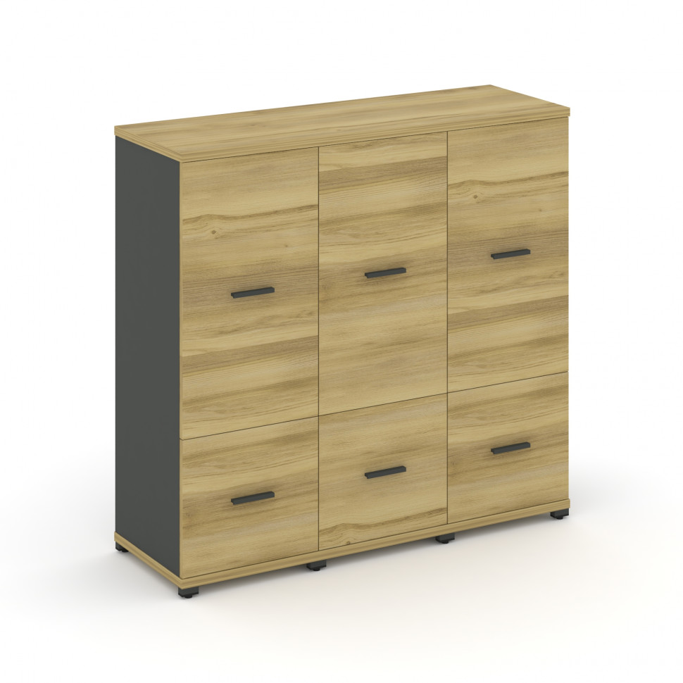 Concept Шкаф 3 узкие секции, 3 ниши CN.STU-332 A Дуб Винченцо/Антрацит/Металл Антрацит 1252*420*1186 Concept Шкаф 3 узкие секции, 3 ниши CN.STU-332 A Дуб Винченцо/Антрацит/Металл Антрацит 1252*420*1186