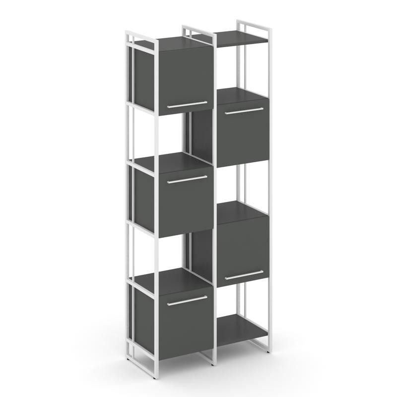 Rift Шкаф комбинированый RF.NS-003 Антрацит NEW/Металл Белый/Белый Ручки 820*396*2010