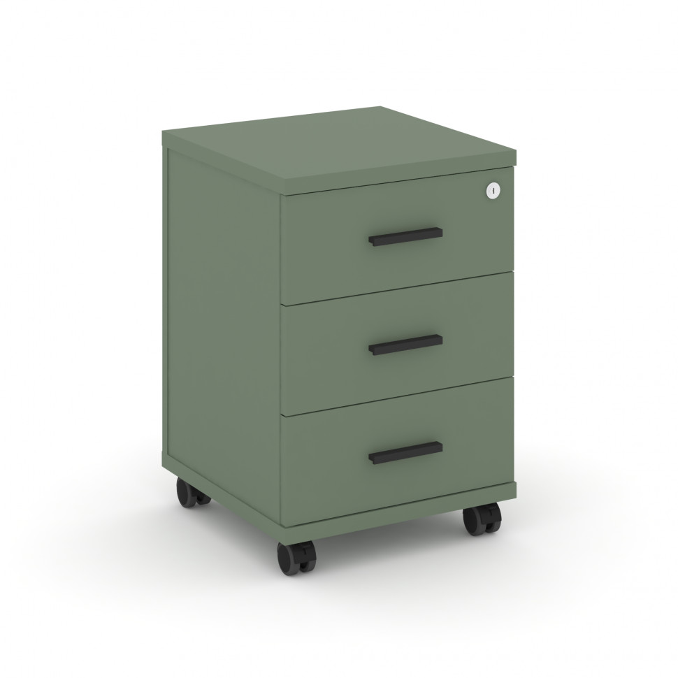 Concept Тумба мобильная 3 ящ. CN.TUM-003 B Кобо/Металл Черный 420*420*615