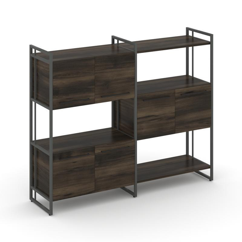 Rift Шкаф комбинированый RF.NS-004 Дуб Мали/Металл Антрацит/Черный Ручки 1576*396*1286 Rift Шкаф комбинированый RF.NS-004 Дуб Мали/Металл Антрацит/Черный Ручки 1576*396*1286