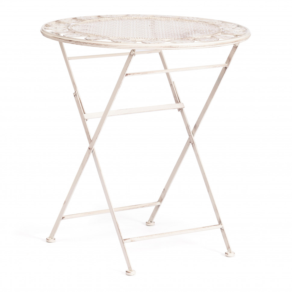 Стол Patio (PL08-11139) стальной сплав, античный белый, 70х75 см