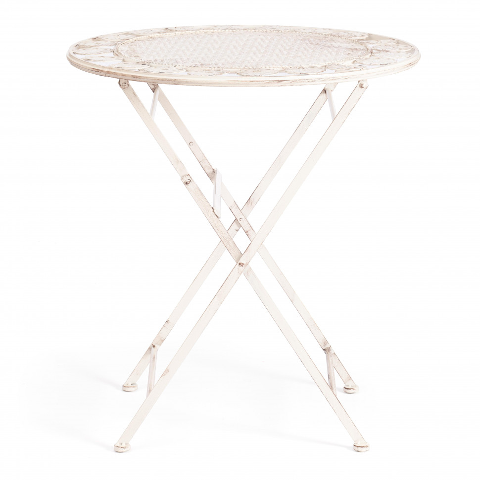 Стол Patio (PL08-11139) стальной сплав, античный белый, 70х75 см