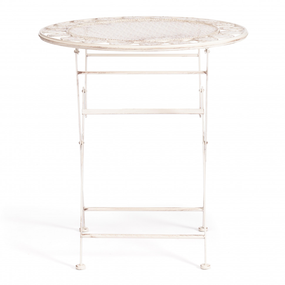 Стол Patio (PL08-11139) стальной сплав, античный белый, 70х75 см