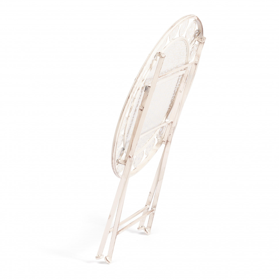 Стол Patio (PL08-11139) стальной сплав, античный белый, 70х75 см