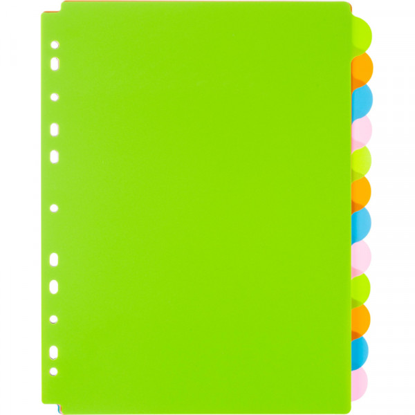 Разделитель листов A4+, 12 л.,полукруг, Attache Selection