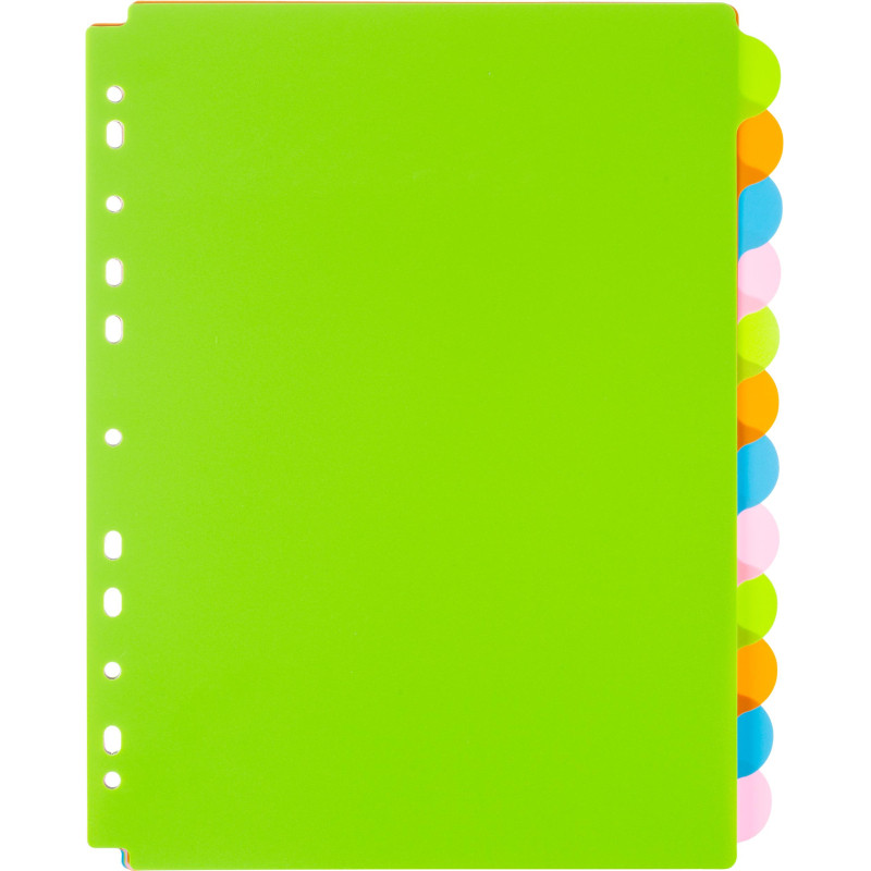 Разделитель листов A4+, 12 л.,полукруг, Attache Selection