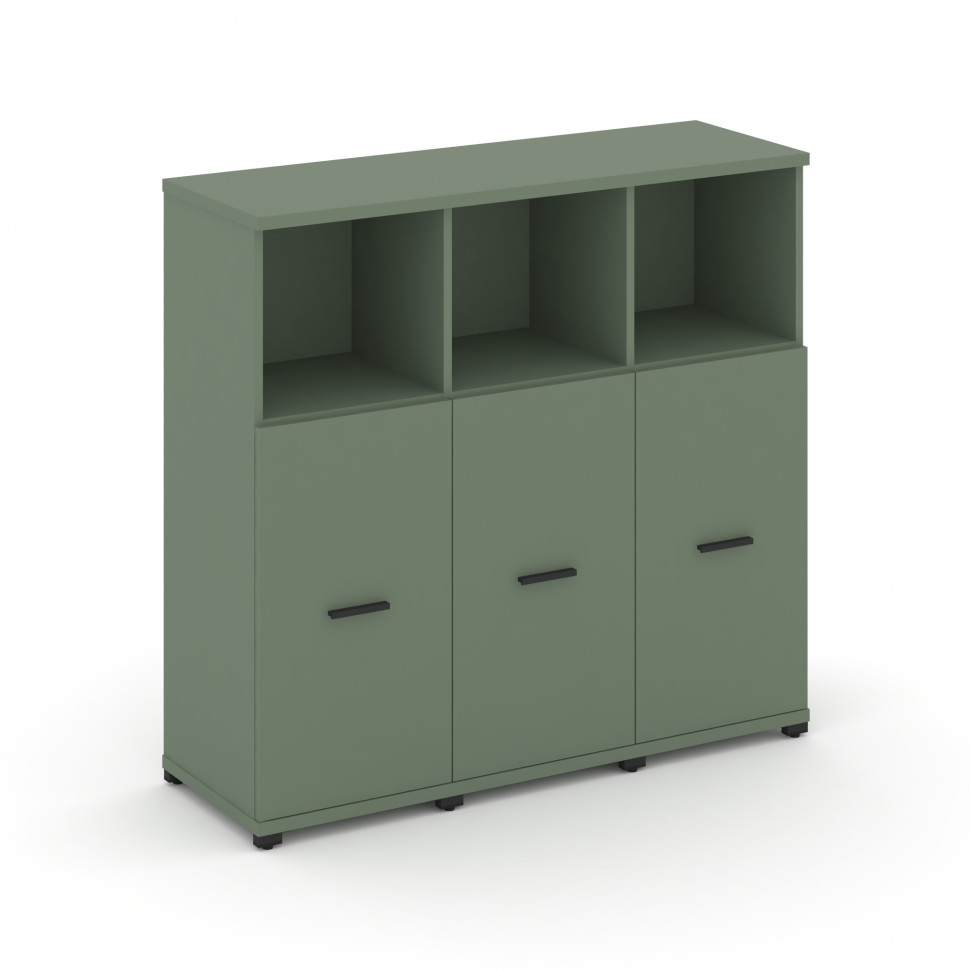 Concept Шкаф 3 узкие секции, 3 ниши CN.STU-333 B Кобо/Металл Черный 1252*420*1186