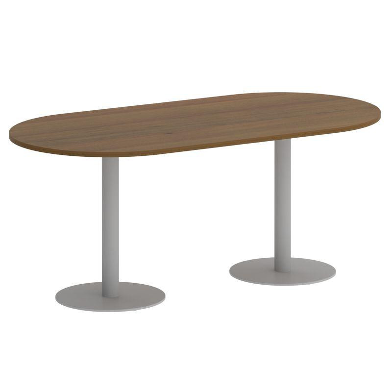 Riva Стол овальный А.СПРГ-3 Орех Гварнери/Металл Серый 1800*900*750