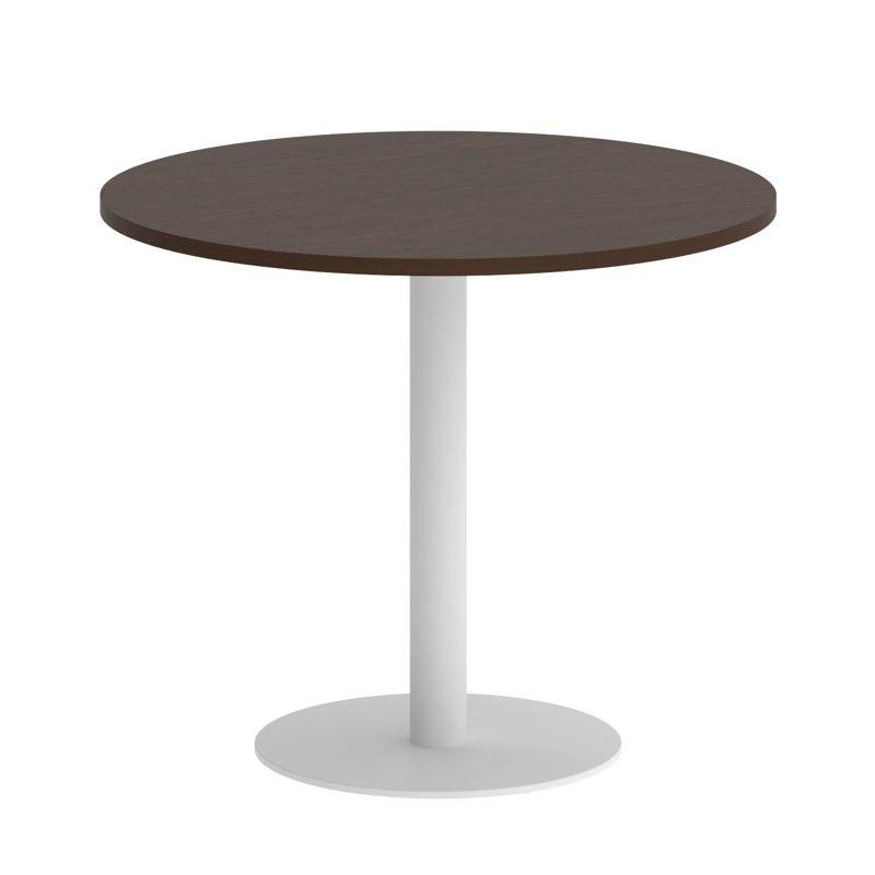 Riva Стол круглый А.СПРГ-1 Венге Цаво/Металл Белый 900*900*750