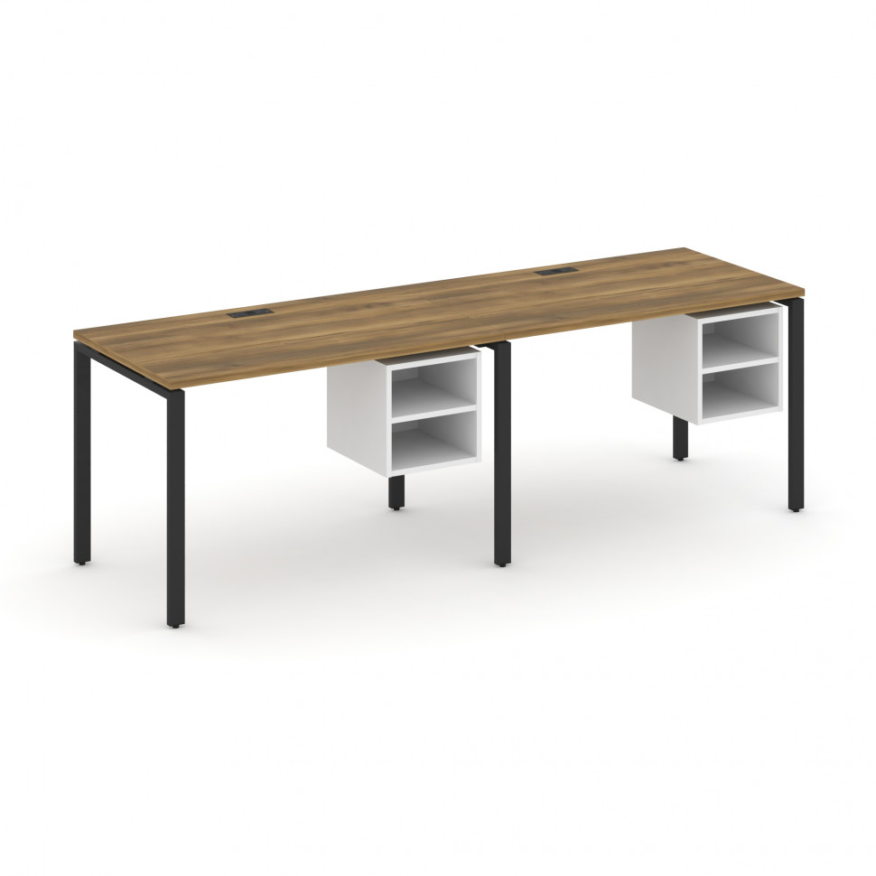 Concept Рабочая станция односторонняя с подвес. тумбами 2 места CN.ORS-106 Сандал Янтарный/Белый Бри