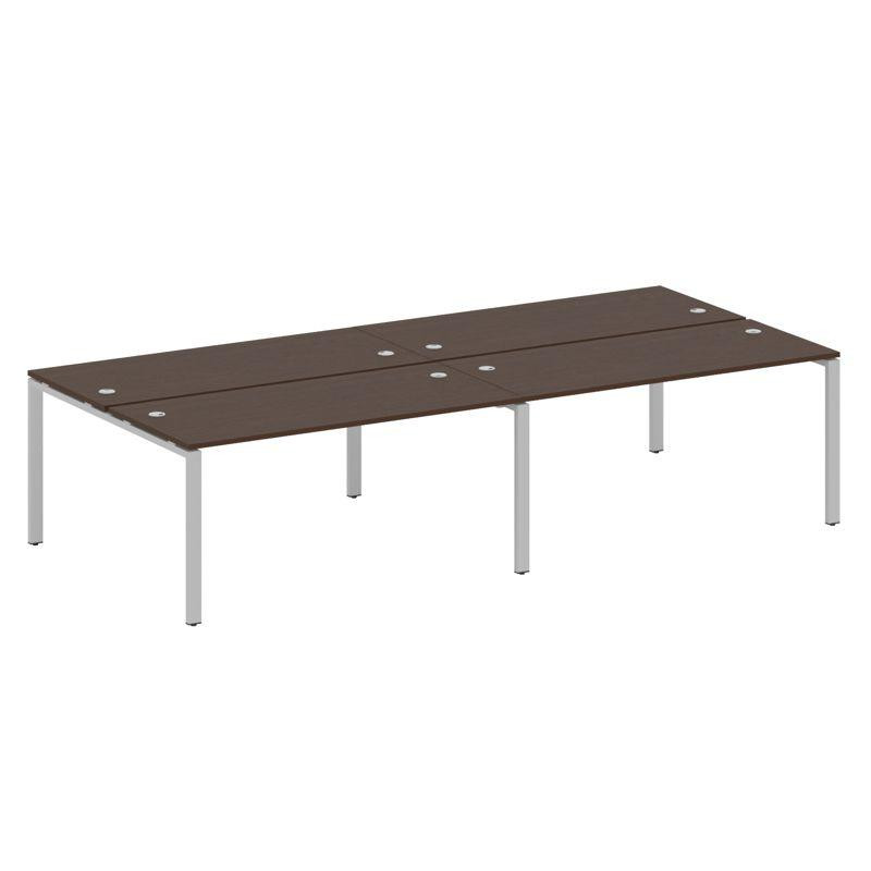 Metal System Рабочая станция на 4 места на П-образном м/к БП.СМ-4.4 Венге Цаво/Металл Серый 3200*147 Metal System Рабочая станция на 4 места на П-образном м/к БП.СМ-4.4 Венге Цаво/Металл Серый 3200*147