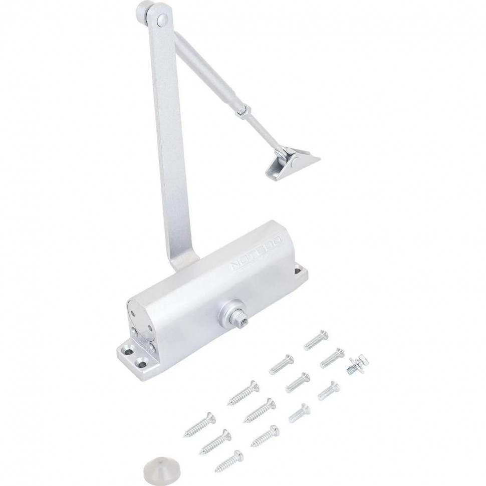 Доводчик дверной NOTEDO DC-090 SILVER  60-130 кг сереб. (10)
