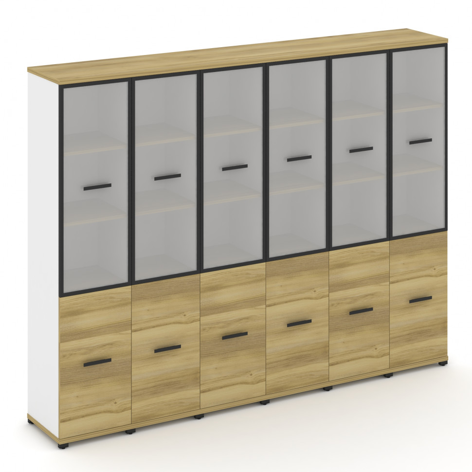 Concept Шкаф 6 узких секций, 5 ниш CN.STU-562 RMB B Дуб Винченцо/Белый Бриллиант/Металл Черный/Сатин Concept Шкаф 6 узких секций, 5 ниш CN.STU-562 RMB B Дуб Винченцо/Белый Бриллиант/Металл Черный/Сатин