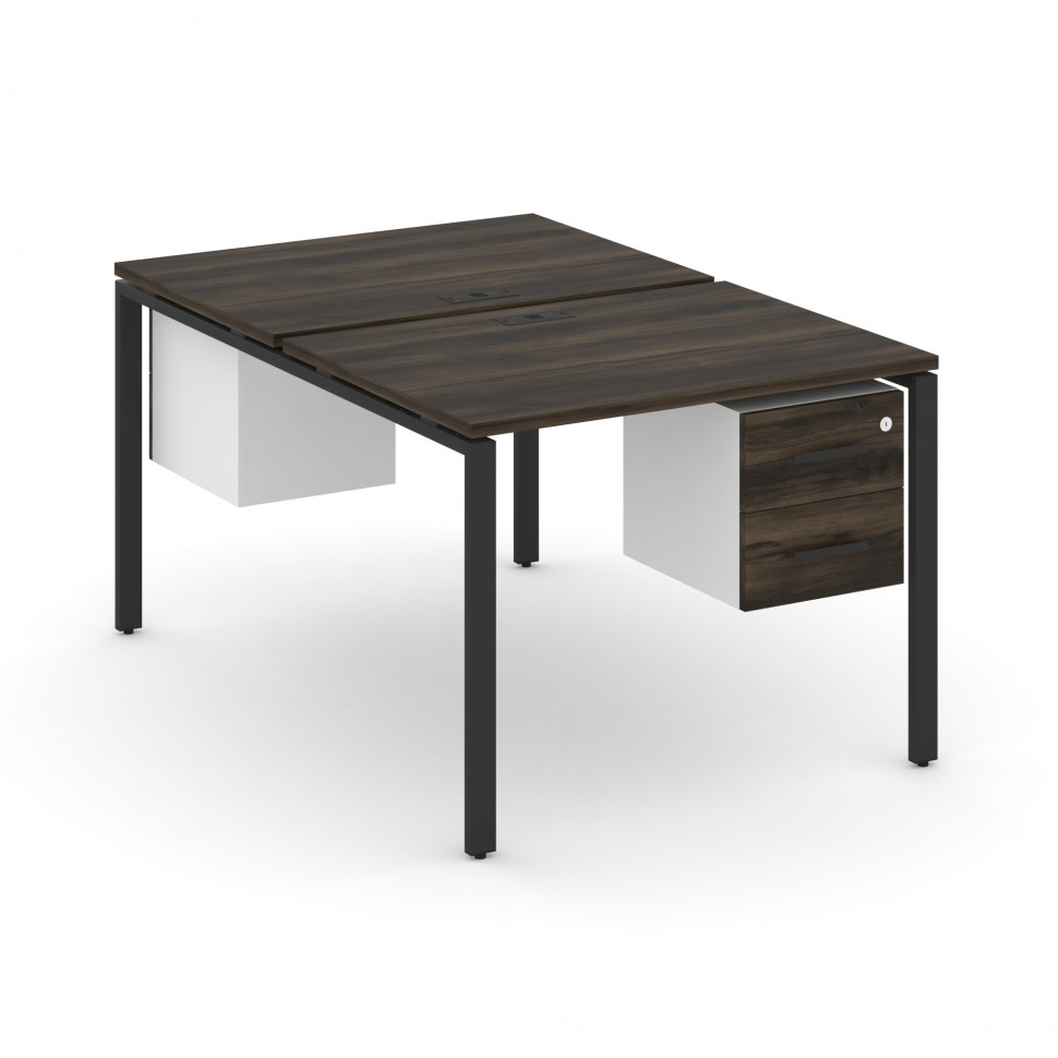 Concept Рабочая станция 2 сторонняя с подвесными тумбами на 2 места CN.DRS-113 B Дуб Мали/Белый Брил