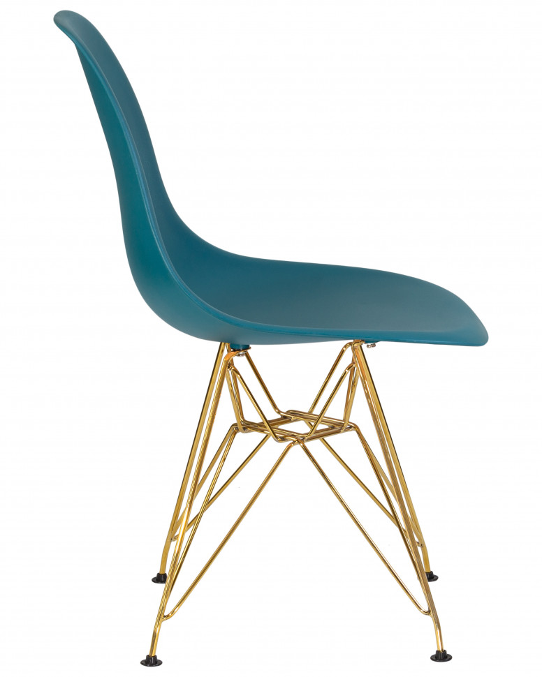Набор 4 шт Стул обеденный DOBRIN DSR, ножки золотые, цвет морской волны (G-05)