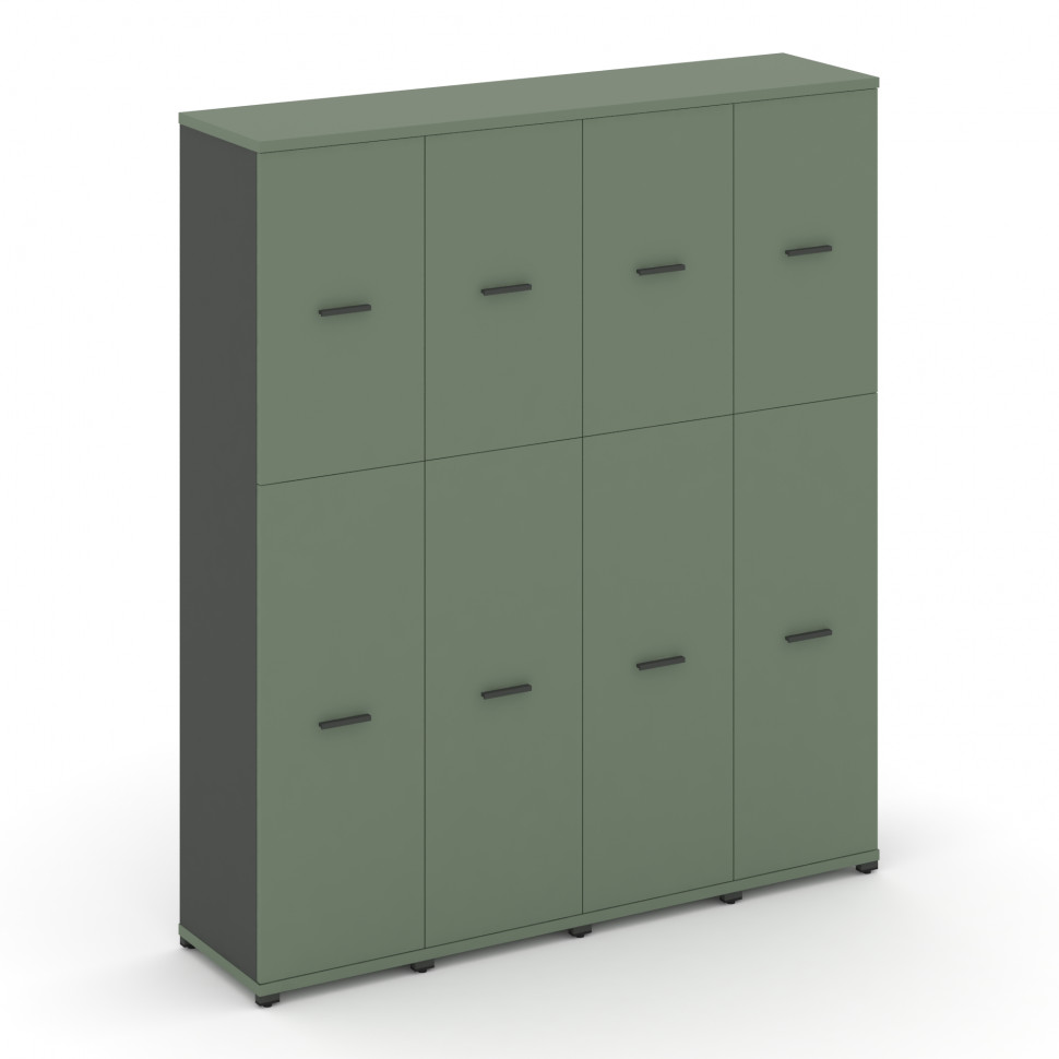 Concept Шкаф 4 узкие секции, 5 ниш CN.STU-545 A Кобо/Антрацит/Металл Антрацит 1668*420*1922