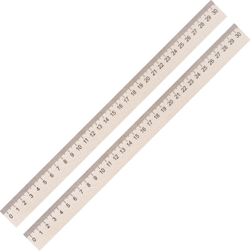 Линейка деревянная 30см 2шт/уп