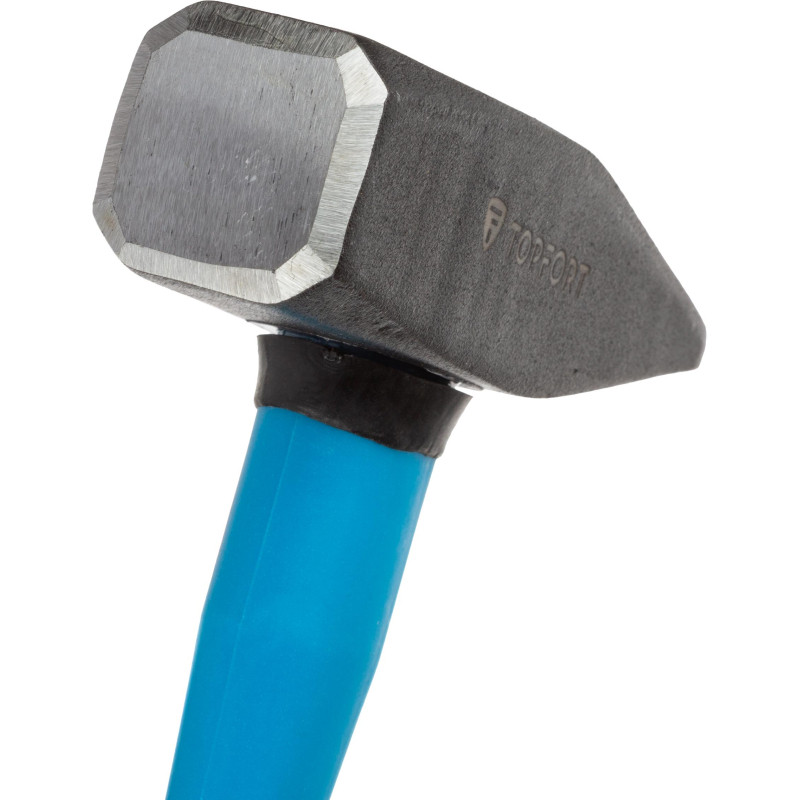 Молоток 800 г TOPFORT из углеродистой стали, фибергласовая рукоятка