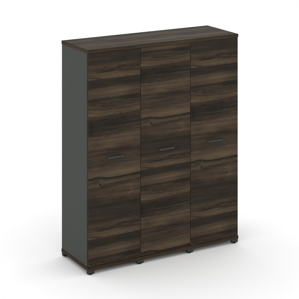 Concept Шкаф 3 узкие секции, 4 ниши CN.STU-436 A Дуб Мали/Антрацит/Металл Антрацит 1252*420*1554