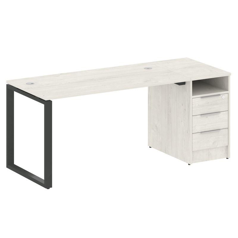 Metal System Рабочая станция с тумбой на О-образном м/к БО.РС-СТП-1.3 Дуб Наварра/Металл Антрацит 18 Metal System Рабочая станция с тумбой на О-образном м/к БО.РС-СТП-1.3 Дуб Наварра/Металл Антрацит 18