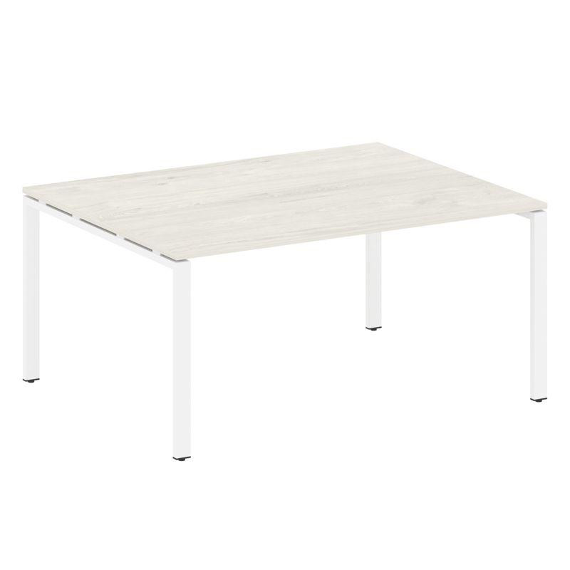 Metal System Переговорный стол (1 столешница) на П-образном м/к БП.ПРГ-1.4 Дуб Наварра/Металл Белый Metal System Переговорный стол (1 столешница) на П-образном м/к БП.ПРГ-1.4 Дуб Наварра/Металл Белый
